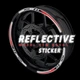 SH18 Yellow Reflective Wheel Sticker Tape For Kawasaki Z900 17-21 20 19 18