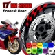 AA01 17 inch Wheel Rim Sticker Checkered For Kawasaki ZX10RR Ninja 17-20 18 19