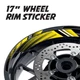 AX2 17'' Rim Wheel Stickers Decal Graphic Kit For Yamaha FZ07 MT-07 18-21 20 19