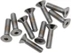 Drag Specialties - MPB366 - Bolts - Flat-Head - Chrome - 1/4"-20 x 3/4"