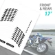 White 17 inch Tape Stripe Rim Stickers C01B For Yamaha MT09 18-21 20 19