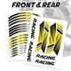 Yellow 17 inch Wheel Sticker Decal AX2 For Triumph STREET TRIPLE 675 07-21 20 19