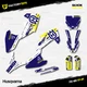 Yellow & Blue Slick Racing Graphics Kit fits 17-24 Husqvarna TC65 TC 65 Sticker