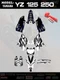 Graphics Kits Decals 4 Yamaha YZ125 250 YZ 125 2015-2020 16 17 Stickers White