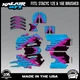 Graphics Kit for STACYC 12 EDRIVE and 16 EDRIVE BRUSHED Fracture - Cyan Magenta