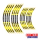 Yellow Dirt Bike Wheel Rim Stickers For Suzuki DR 200S 2015-2020