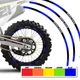 Blue 21 in. 18" Dirt Bike Decal Rim Sticker R01 For Honda CRF 450L 19 20