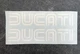Ducati Bevel Mike Hailwood 900 / 750 F1 / Pantah White Decal Sticker Set  Tank