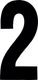 Dirt Digits White #2 6" Competition Extreme Digit Stick-on Number 3/P K XT63W-2