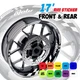 AA01 17 inch Wheel Rim Sticker Checkered For Kawasaki NINJA ZX6R 95-20 95