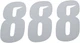 DCOR - 45-30-8 - Slash Number Plate - #8 - White - 6"