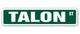 TALON Street Sign Childrens Name Room Metal Sign Decal