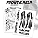 ZZDX 17'' Rim Wheel Stickers Decal Graphic Kit Set For Honda CB500R 19-20
