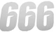 Dcor Slash Plate Number #6 6"H White 3-Pack