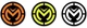 Moose Moose Icon Color Decals - 2in. Round - Orange/Yellow/White 4320-2021