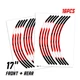 R02B For 2010-2013 Honda VFR1200F Red Trim Size 17'' Sticker 12 11