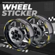 Yellow 17'' Rim Wheel Sticker Decal Strip Tape L02B For Honda CB 919 Hornet 900