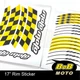 AA01 17" Wheel Rim Stickers Purple Stripes Tape For Kawasaki ZX6R Ninja 636 600