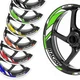 Green Vinyl Rim Stickers Motorcycle GP06 For Kawasaki Ninja 400 EX400 Ninja 650R