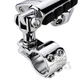 Chrome Foot Peg Mounting Bracket For Harley 1" and 1.25" Highway Crash Bar Guard