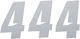 DCOR - 45-30-4 - Slash Number Plate - #4 - White - 6"