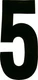 Dirt Digits Extreme Digit Stick-On Numbers #5 4" Black 3/pk XT43B-5
