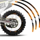 21" 18" A01B Stripe Dirt Bike Wheel Stickers For Kawasaki KLX 230 /R 20-23 22 21