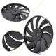 1xEngine Radiator Cooling Fan Black Fit 2007-2011 2008 Kawasaki Ninja ZX6R ZX10R