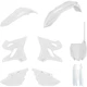 Polisport White Plastic Kit Yamaha YZ125/250 15-21 Front Rear Fender Number Plat