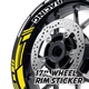 JAZZ19 17'' Rim Wheel Stickers Decal For Kawasaki Ninja 650R 06-21 20 19 18 17