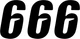 DCOR - 45-27-6 - Slash Number Plate - #6 - Black - 4"