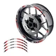 SH19 Red Reflective Wheel Sticker Tape For Ducati Monster 1000 03-05 04