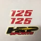 125 Displacement Decal Sticker  Radiator Shroud  HRP Sports Red KTM