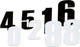 Moose Racing Race Number 5 - Black - 6"  -  80115