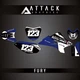 Attack Graphics Custom Fury Complete Bike Graphics Kit For Yamaha TTR 50E