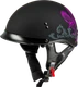 Gmax Hh-65 Corvus Helmet W/Peak Matte Black/Purple/Grey Xs Helmets