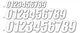 Dcor Slash Series Individual Numbers 4in. - No.0 - White Motorcycle 45-28-0