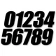 DCOR D'COR VISUALS SX NUMBER # 0 BLACK 6" 3/PK MOTOCROSS MX GRAPHIC DECALS