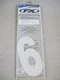 Factory Effex 6" White Decal Standard Number #6 #7 #8 #9