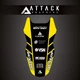 Attack Graphics Renegade Rear Fender Decal RM Yellow For Suzuki RM125 2001-2007