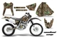 Dirt Bike Graphic Stickers Decals For Honda XR400R 1996-2004 WOODLAND CAMO