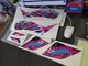 NOS Yamaha Pink & Aqua Butterfly / Flower Graphic Kit YFZ50 Electric Start