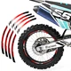 BLUE P05B 21" 19" Wheel Rim Tape Decal Sticker For Kawasaki KX 250 1989-07 21 17