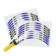 Blue 17" Rim Reflective Wheel Stickers SH26 For Honda CB 919 Hornet 900 02 03 04