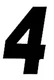 Dirt Digits 5" Black SX Stick-On Race Numbers #4 3-Pack SX53B-4
