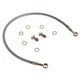 Tusk Rear Steel Braided Brake Line '+2" Silver for HONDA TRX400EX TRX400X