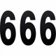 FACTORY EFFEX 8in. Black #6 Standard Number Plate Decal 3 Pack 02-4476 940898