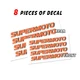 For HONDA XR 250SM 2003-2005 3D Supermoto Removable Decal Rim Wheel Sticker Set