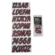 Hardline Products&reg; REBKG400 - 400 Series 3" Red/Black Boat Registration Kit