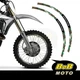 Green Camo Dirt Bike Rim Wraps Sticker For Kawasaki KLX 400R 03-05 04